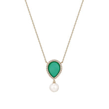 Load image into Gallery viewer, LOVE NO.12 CHRYSOPRASE DIAMOND NECKLACE