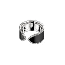 Load image into Gallery viewer, 812 COLLECTION BLACK ENAMAL DOUBLE RING
