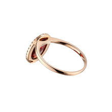 Load image into Gallery viewer, DELUXE OVAL GARNET RING IN PLAIN SHANK