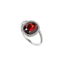 Load image into Gallery viewer, DELUXE OVAL GARNET DIAMOND RING
