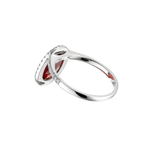 Load image into Gallery viewer, DELUXE OVAL GARNET DIAMOND RING