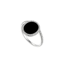 Load image into Gallery viewer, DELUXE OVAL ONYX DIAMOND RING