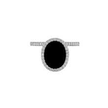 Load image into Gallery viewer, DELUXE OVAL ONYX DIAMOND RING