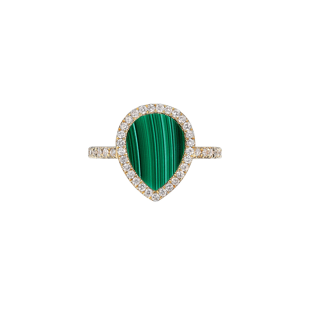 LOVE NO.12 MALACHITE DIAMOND RING