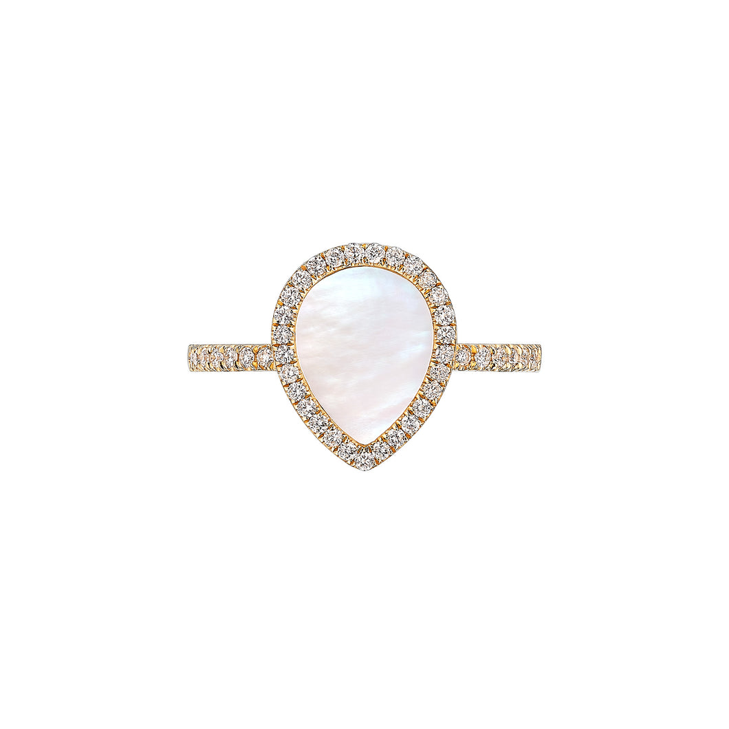 LOVE NO.12 MOTHER-OF-PEARL DIAMOND RING