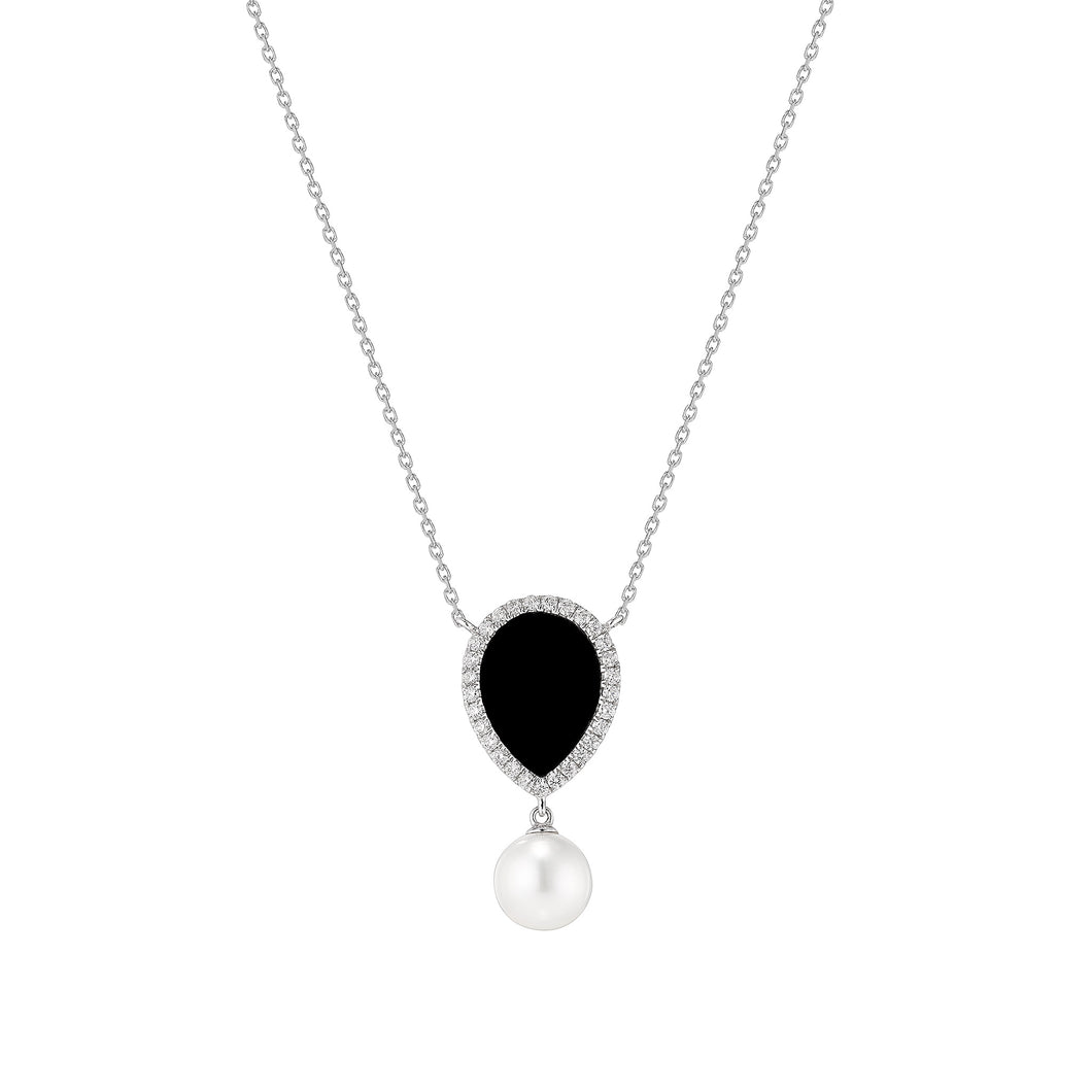 LOVE NO.12 ONYX DIAMOND NECKLACE