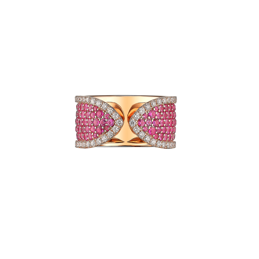 812 COLLECTION RUBY DOUBLE RING