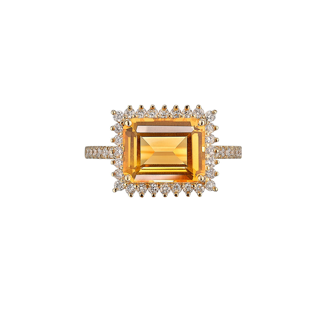 PASSION NO.12 CITRINE DIAMOND RING