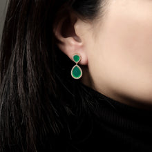 Load image into Gallery viewer, LOVE NO.12 CHRYSOPRASE DROP EARRINGS
