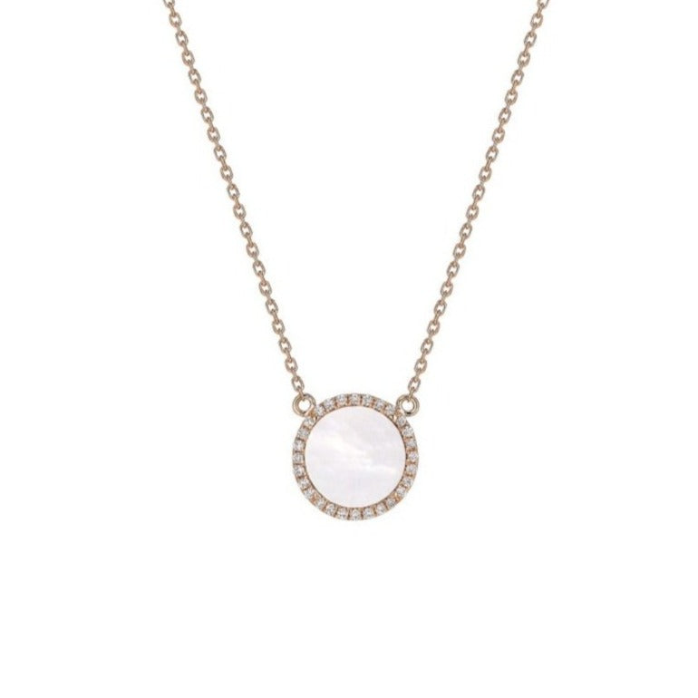 COLOUR HALO MOTHER-OF-PEARL DIAMOND NECKLACE