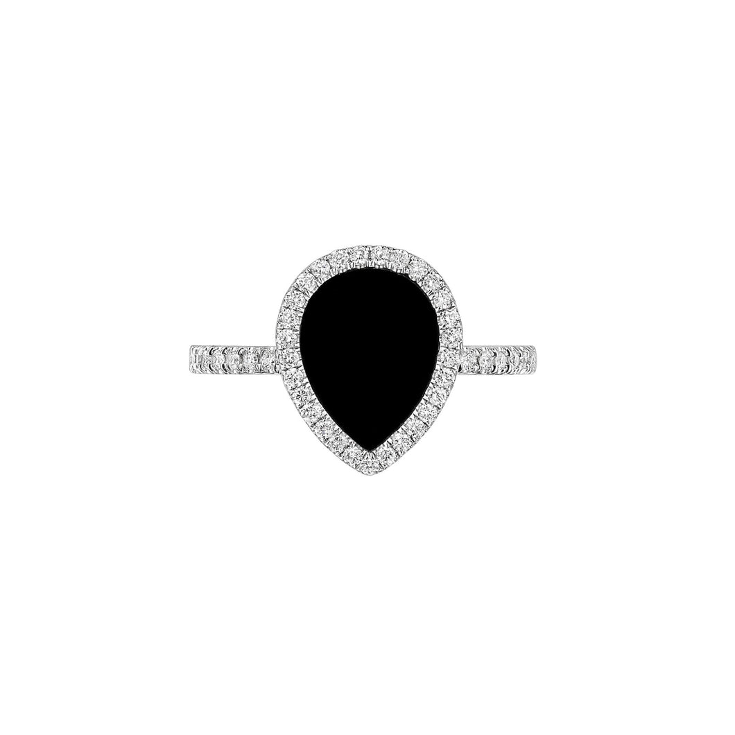 LOVE NO.12 ONYX DIAMOND RING