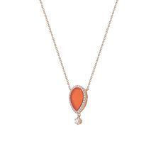 Load image into Gallery viewer, LOVE NO.12 CARNELIAN DIAMOND NECKLACE
